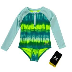 Under Armour Tie-Dye Unisuit Infant 18 Month UPF 30 Long Sleeve Unisex Blue NWT